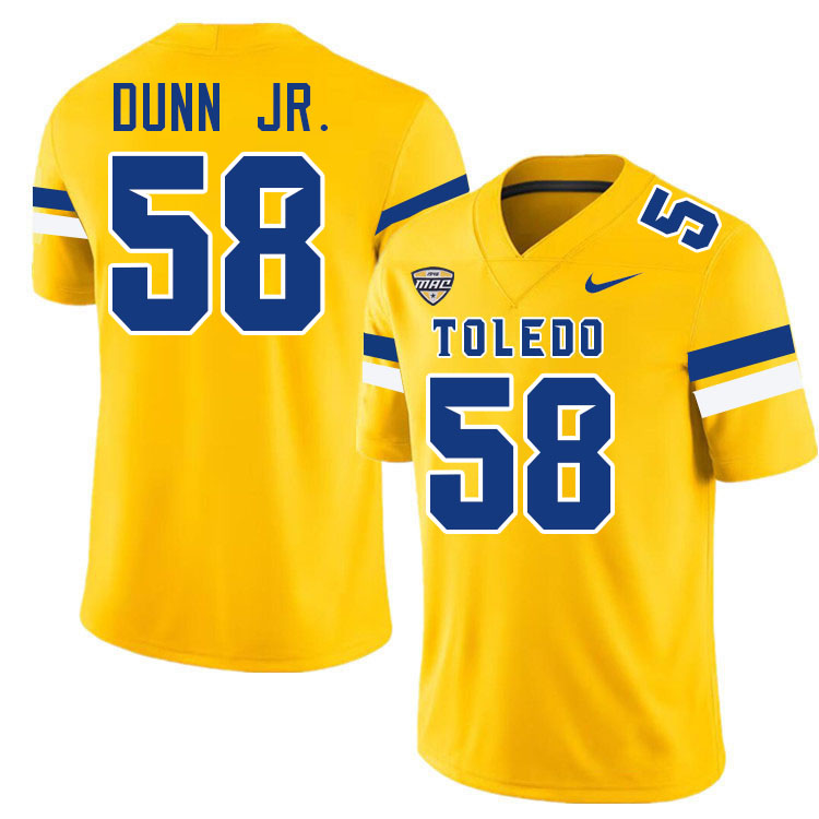 Anthony Dunn Jr. Toledo Jersey,Toledo Rockets #58 Anthony Dunn Jr. Jersey Youth College-Gold